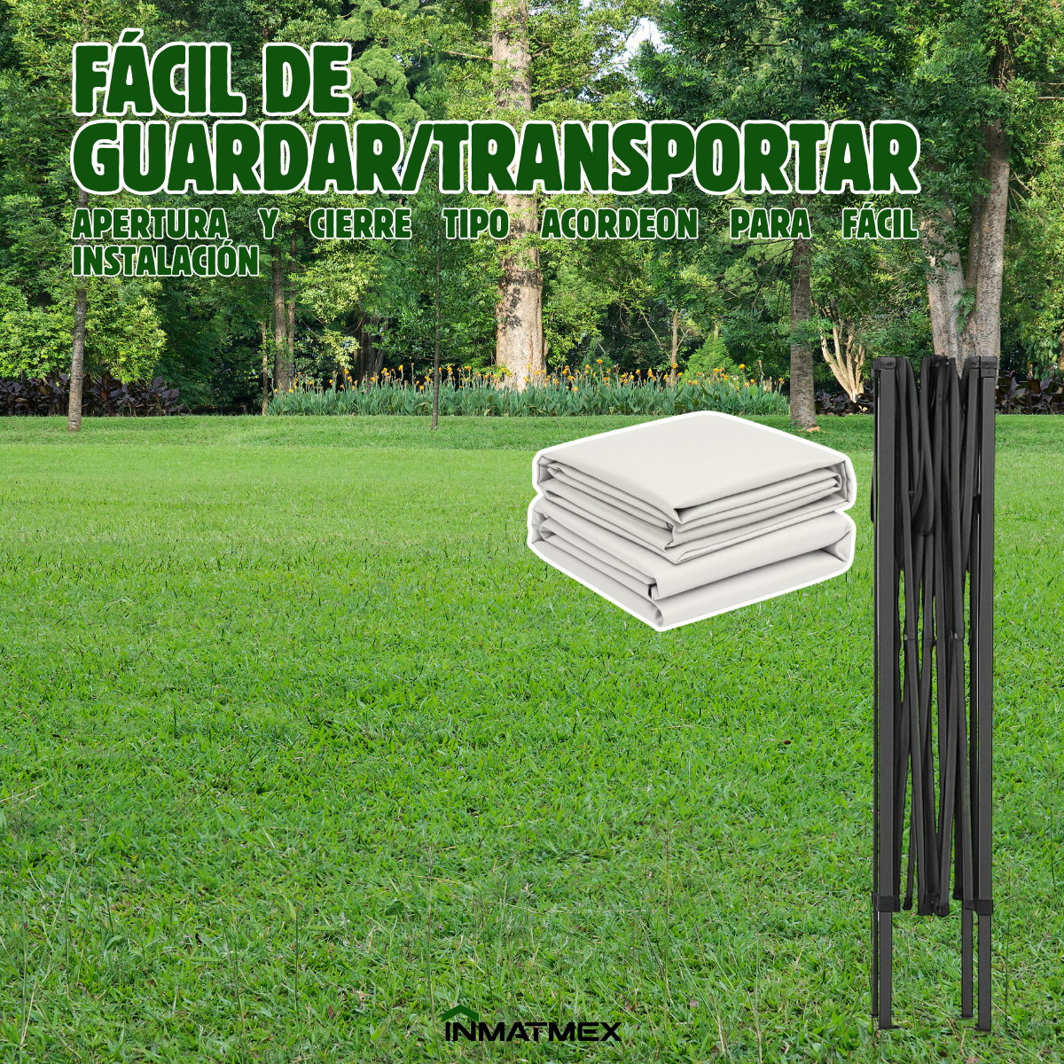Carpa 3X3 M BlancaCon Paredes demontables