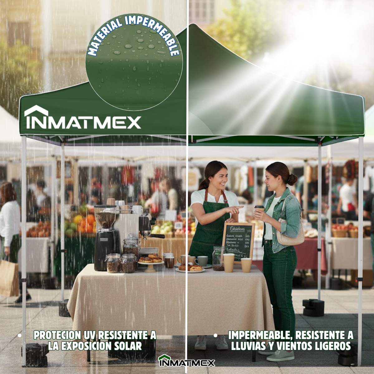 Repuesto de Toldo Para Carpa 3 X 3 M Verde