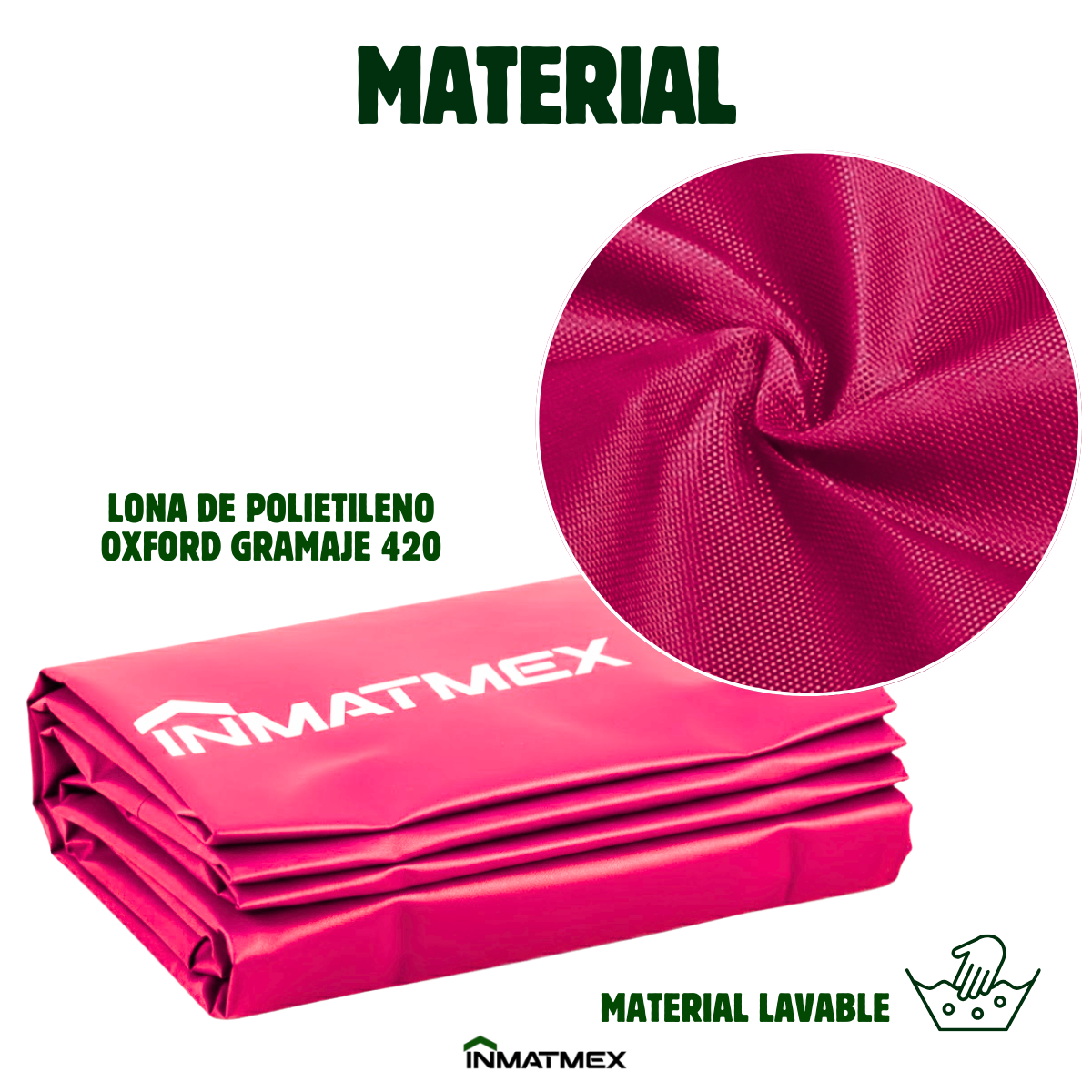 Repuesto de Toldo Para Carpa 3 X 3 M Rosa