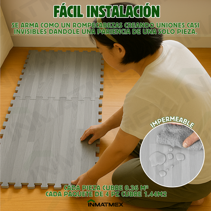 Piso EVA Madera Gris