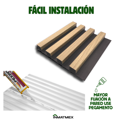 Lambrin WPC Para Interior - ROBLE FONDO NEGRO 100 CM