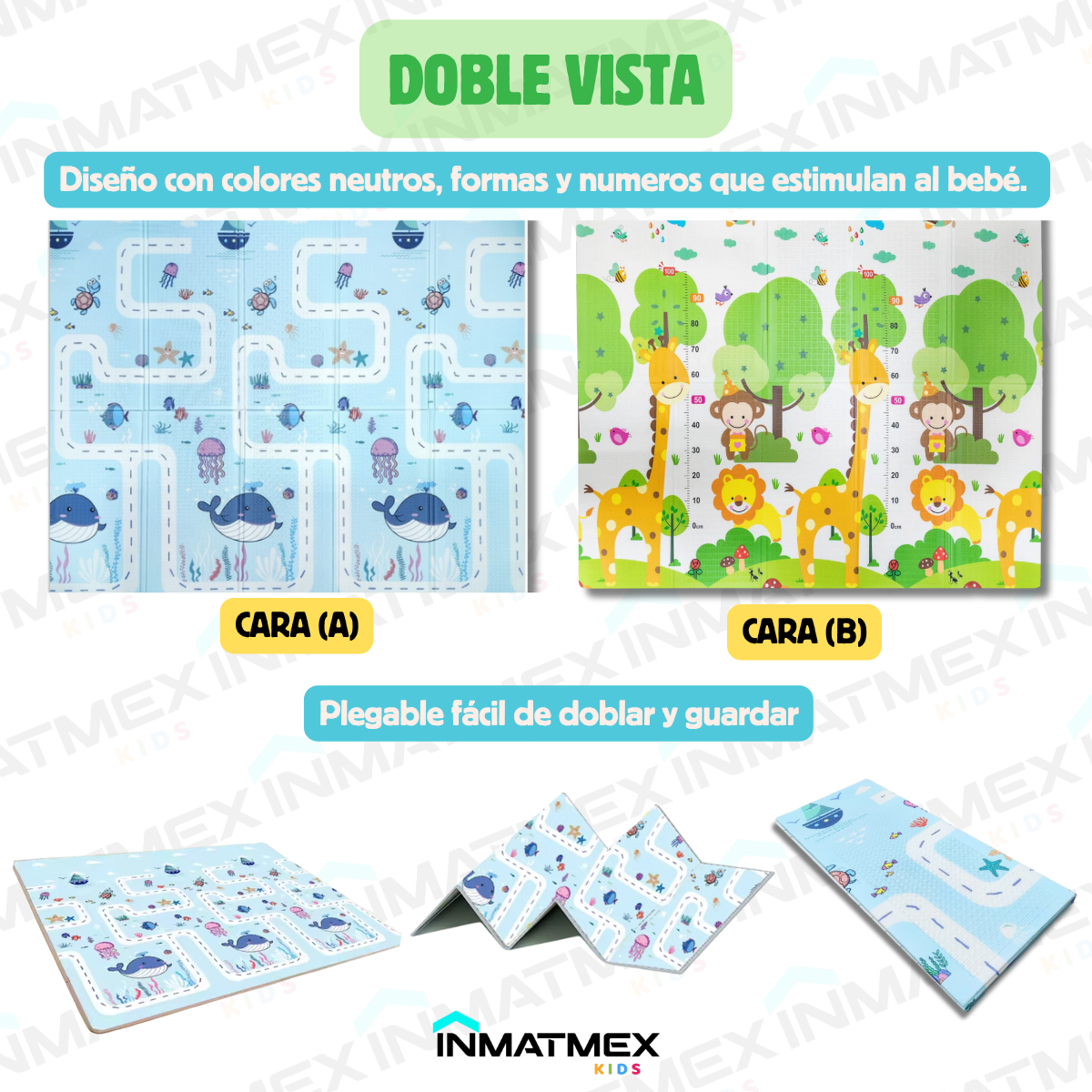 Tapete de Bebé Jirafa Doble Vista LDPE