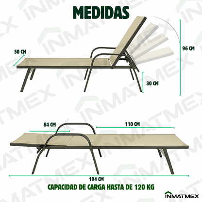 Camastro de Metal Beige