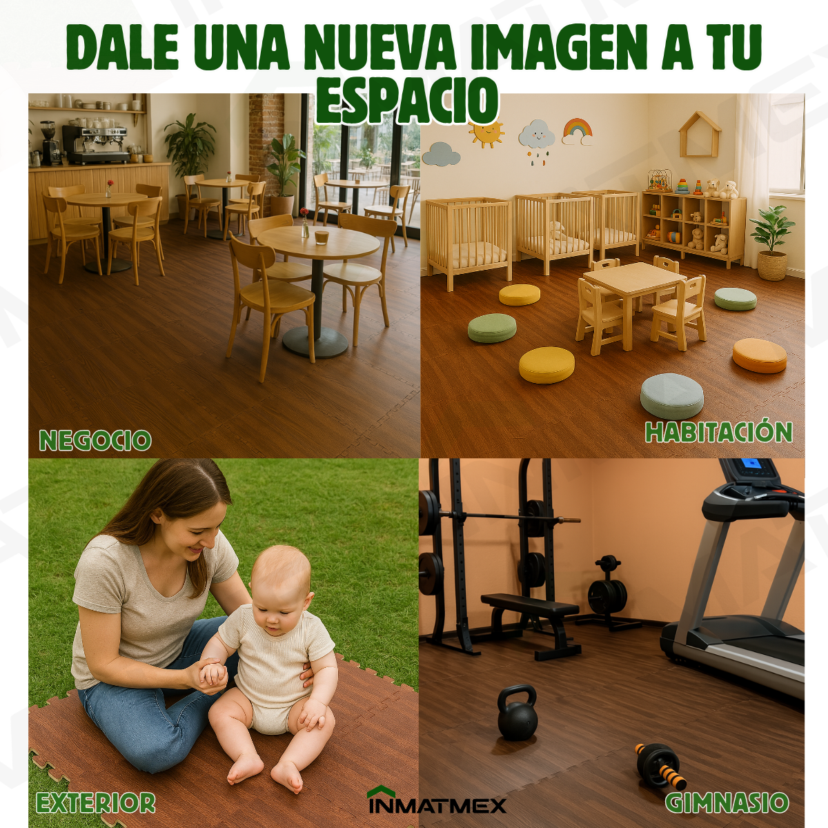 Piso EVA Madera Chocolate