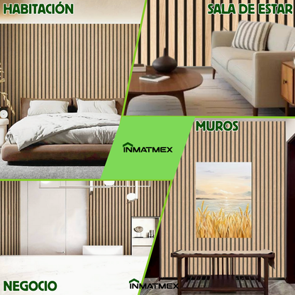 Lambrin WPC Para Interior - ROBLE FONDO NEGRO 100 CM