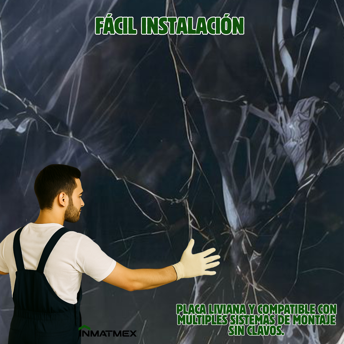 Placa de Marmol Negra 60 CM X 120 CM