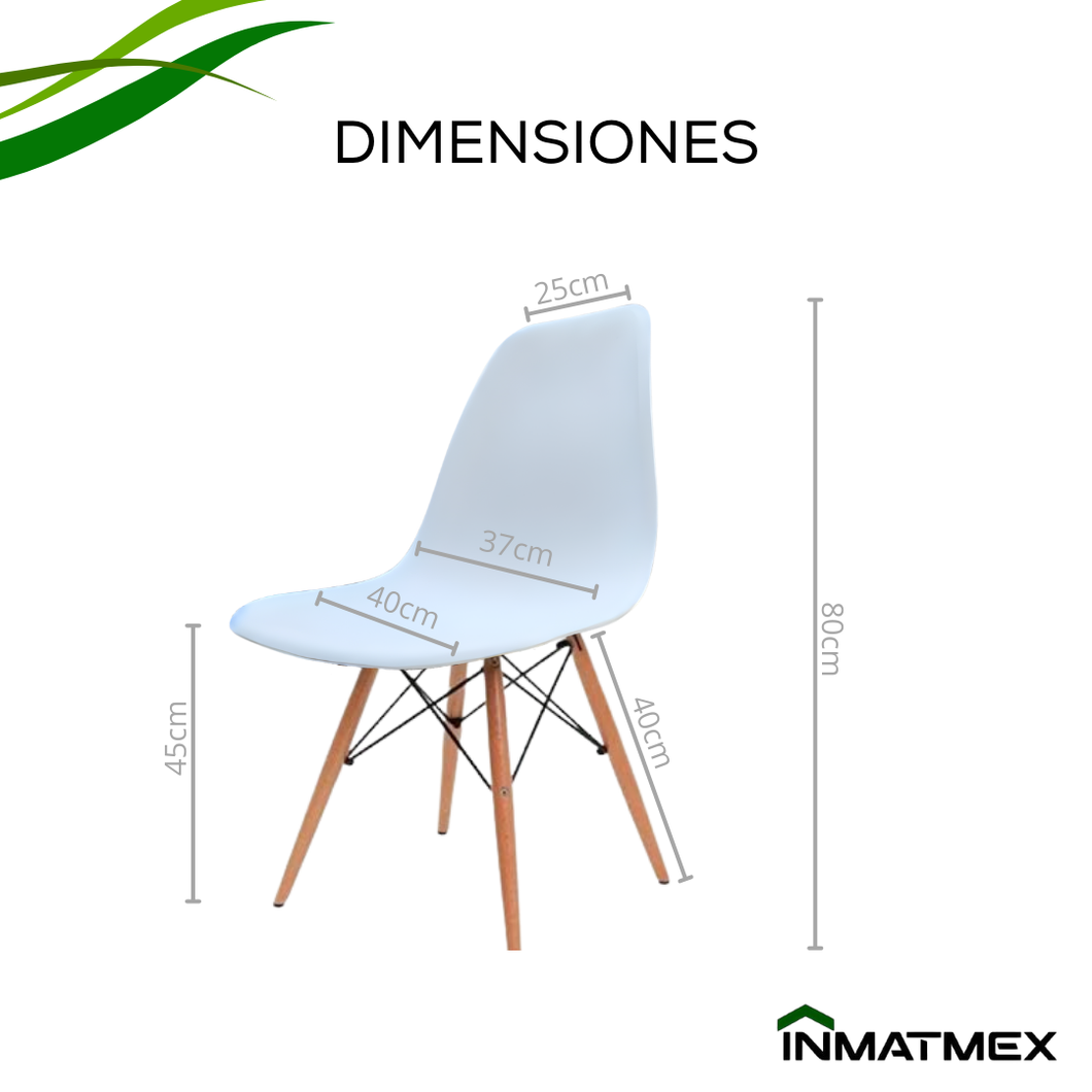 Silla Minimalista Eames Moderna 10 Piezas