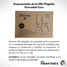 Cargar imagen en el visor de la galería, Silla Camastro Negro Plegable Reclinable Gravedad Cero, Calidad Y Comodidad.
