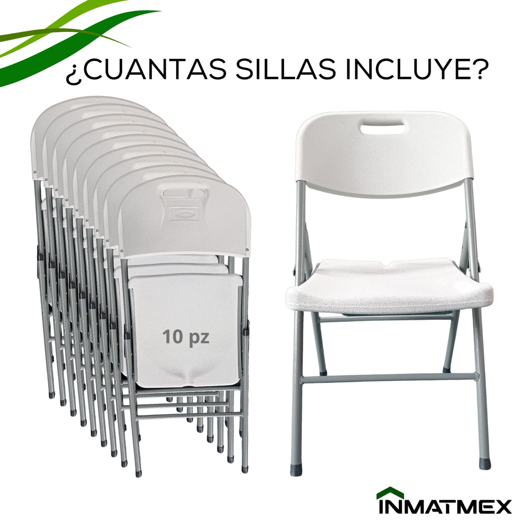 Silla Plegable Para Jardín - 10 PZAS