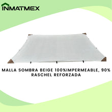 Cargar imagen en el visor de la galería, Malla Sombra Impermeable Beige Reforzada 3x4
