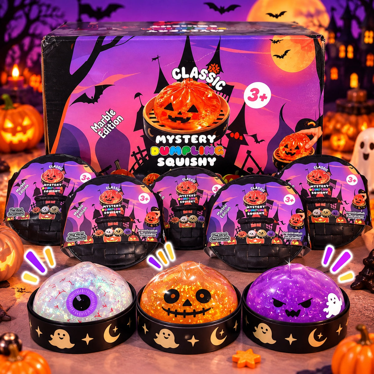 Juguete Antiestrés Squishy Edición Halloween Sorpresa