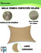 Cargar imagen en el visor de la galería, Malla Sombra Velaria 2x3 Raschel 90% Sombra
